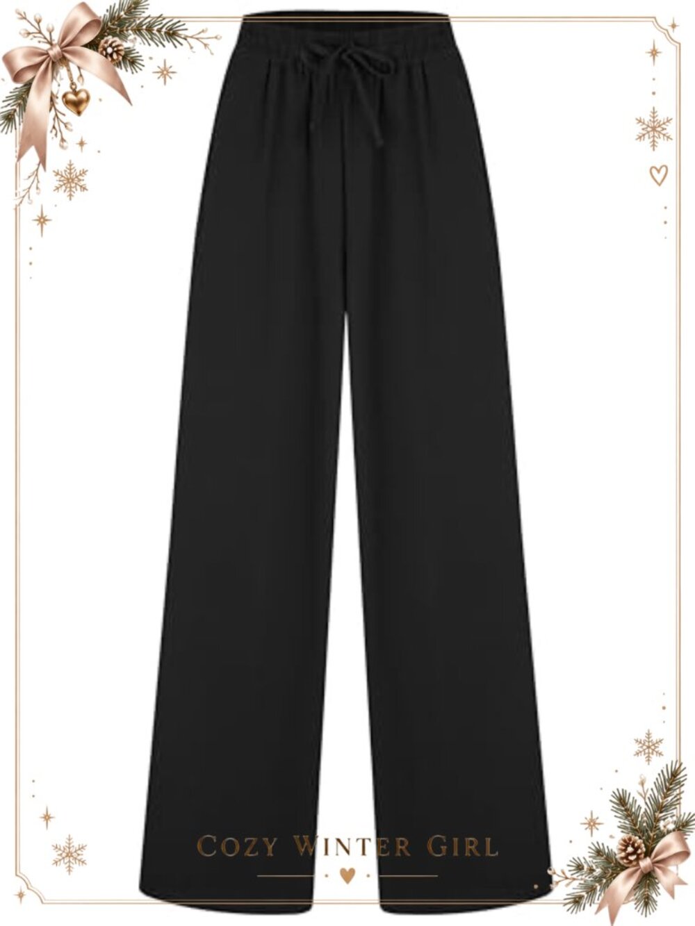 Women's Wide Leg Palazzo Pants High Waist Drawstring Casual Lounge Pants